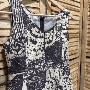 Boutique Avant Garde Print & Quilted Cotton Fit & Flare Dress